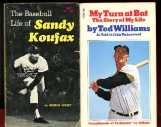 Vintage PBs JACKIE ROBINSON, SANDY KOUFAX, TED WILLIAMS  