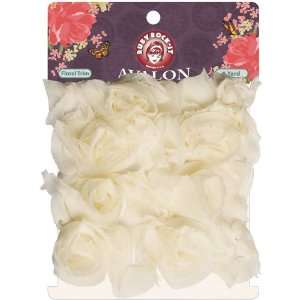  Avalon Raw Edge Fabric Floral Trim 1 Yard Cream Arts 