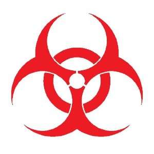  Biohazard warning sign decal 4 x 3.75 Everything Else