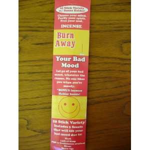   20 Stick Variety   Burn Away Your Bad Mood Includes Incense Holder
