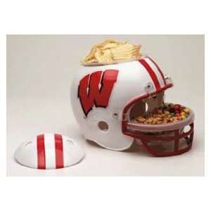 NCAA Wisconsin Badgers Snack Bowl Helmet  Sports 
