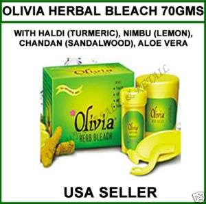 4x70g OLIVIA HERBAL FACIAL BLEACH Turmeric Lemon USA  