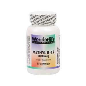 Vitamin B12, Methyl Sublingual 3000 mcg 50 Lozenges