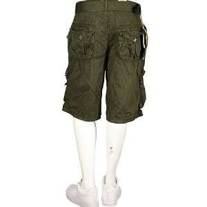  Jordan Craig Plaid Cargo Shorts Army Green. Size: 34 