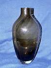 heavy blown smoked glass vase scandinavian c ased returns not