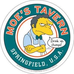    Simpsons Moe s Tavern Drink Up Sticker S SIM 0110 Automotive