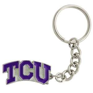 Texas Christian Horned Frogs Pewter Primary Logo Keychain  