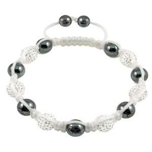  Tresor Paris Vildai White Crystal And Magnetite Bracelet 