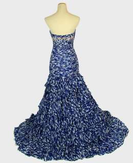 TONY BOWLS 111732 Blue $550 Prom Pageant Evening Gown   BRAND NEW 