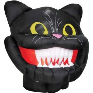  Cat Head with Dropping Jaw Inflatable Yard Prop