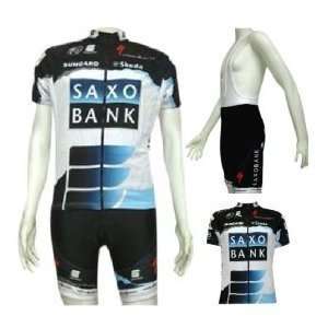  2010 Saxo Bank Team Short Sleeves Cycling Jersey with Bib 