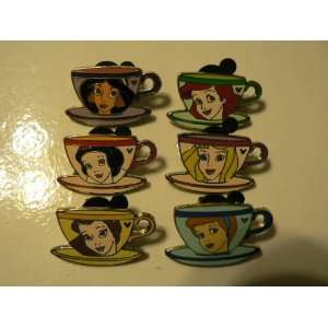  Disney Trading Pin Hidden Mickey SET Princess Tea Cup Lot 