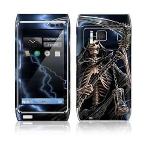 The Reaper Skull Decorative Skin Cover Decal Sticker for Nokia N8 cell 