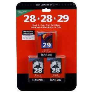  Lexmark Ink Cartridges Value Pack   2 Black & 1 Color (28 