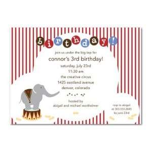  Birthday Party Invitations   Elephant Circus By Simply Put 