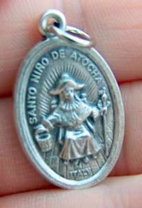  Guadalupe & Santo Niño de Atocha Doulbe Sided Medal Silver Plate 1