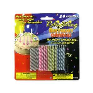  Relighting birthday candles   Pack of 24: Home & Kitchen