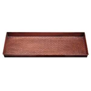   Weave USA Basketweave Metal Boot Tray, Antique Copper: Home & Kitchen