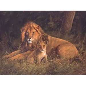  Kilian   Lion And Cub Canvas
