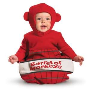 Lets Party By Disguise Inc Barrel of Monkeys Infant Costume / Red 