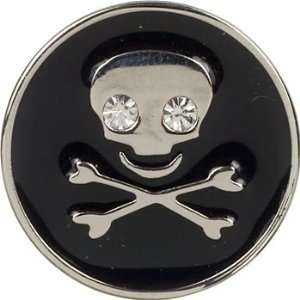  Dickens Closet Create a Collar 18 mm Black Enamel Skull 