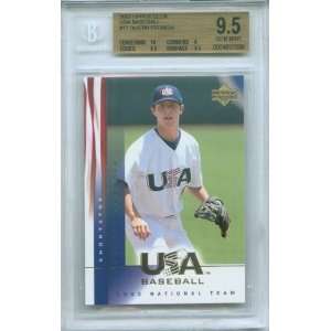 2002 Upper Deck USA Baseball Dustin Pedroia Rookie   Graded BGS 9.5 