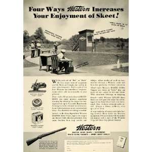  1936 Ad Western Skeet Gun Shell Target Trap White Flyer 