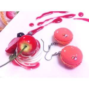  Macaron earrings M Framboise lemon/adorable fake dessert 