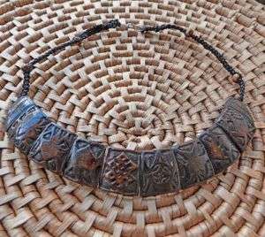 Nepal Jewelry Bovine Bone Buddha Auspicious Necklace GG  