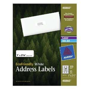  Avery EcoFriendly Address Labels   1 x 2 5/8 inches   Pack 