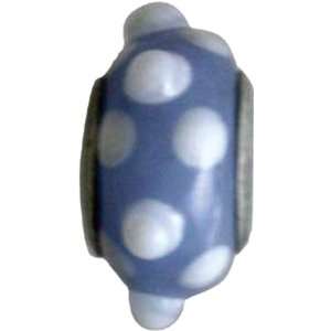  Glass Bead: Blue & White Raised Dot: Electronics