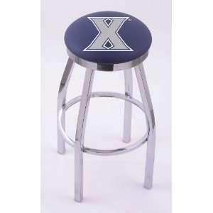 Xavier University 25 Single ring swivel bar stool with Chrome, solid 
