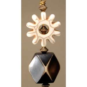    Brown and Ivory Faux Wood Ceiling Fan Pull: Home Improvement