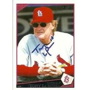  Tony LaRussa Signed St. Louis Cardinals 2009 Topps Card 