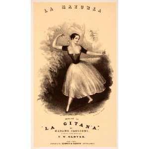1942 Print Currier Ives Madame Taglioni Dancer Gitana Mazurka Glover 
