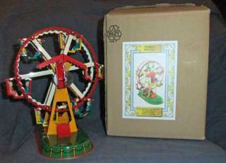 Joseph Wagner German Tin Windup Ferris Wheel with Box  