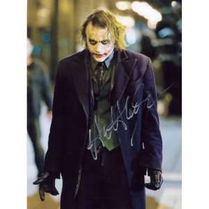 HEATH LEDGER AS THE JOKER FROM THE DARK KNIGHT BEAUTIFUL SIGNED 8.5X11 