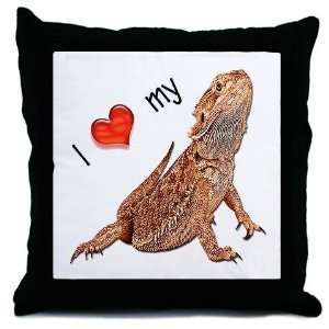  I luv my Bearded Dragon Pets Throw Pillow by  