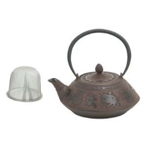  Large Warriors Cast Iron Teapot: Home & Kitchen
