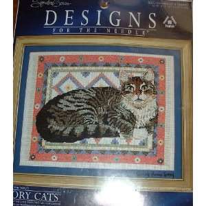  Ivory Cats Counted Cross Stitch Kit New Arts, Crafts 
