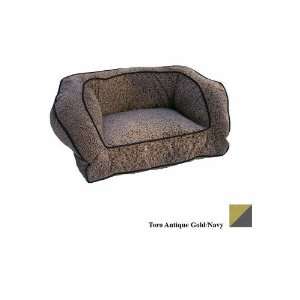   Contemporary Pet Sofa, Large, Toro Antique Gold/Navy: Pet Supplies