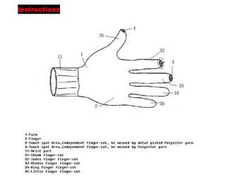   Black/Red Skeleton Unisex Winter Gloves Touch Screen Gloves For iPhone