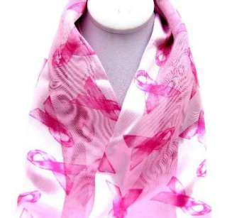 BREAST CANCER PINK RIBBON NECK Scarf 21X21 S10  