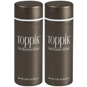Toppik Hair Building Fibers, Black, 0.87 oz, 2 ct (Quantity of 1)