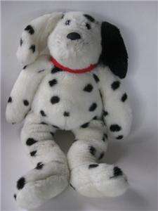 Cute Build a Bear Retired Floppy Dalmation Dog Puppy + Red Collar EXC 