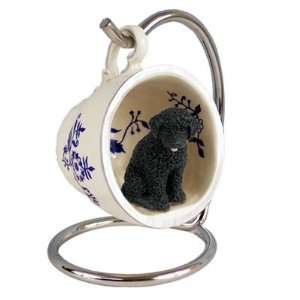 Portuguese Water Dog Blue Tea Cup:  Home & Kitchen