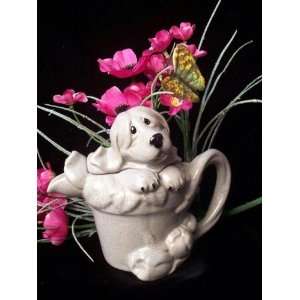  Quarry Critters   Stoneware Dog Tea Pot: Home & Kitchen