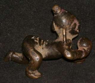 Antique Indian Bronze Statue God Baby Krishna Crawling Rare Houseold 