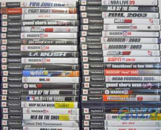 HUGE LOT OF 140 PS2 PLAYSTATION 2 GAMES WITH CASES NTSC MIXED TITLES 