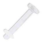 Acrylic Clear Tongue Piercing Retainer 14 Gauge   TG14  